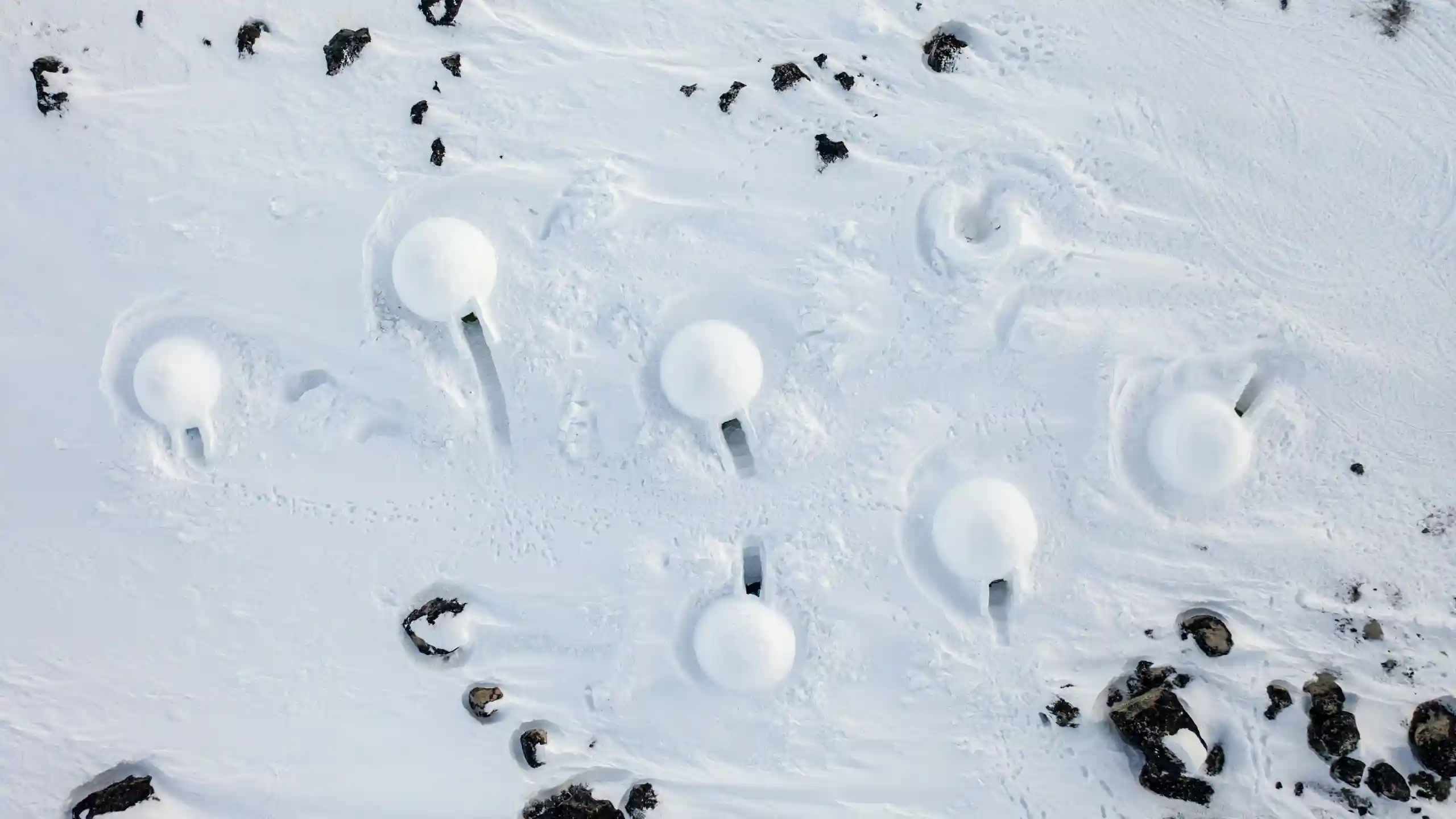 Igloo Lodges Near Ilulissat From Above. Photo Erick Lee Visit Greenland