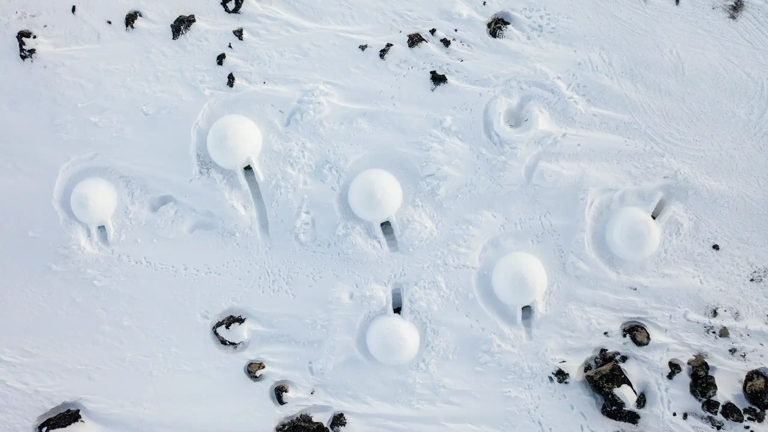 Igloo Lodges Near Ilulissat From Above. Photo Erick Lee Visit Greenland
