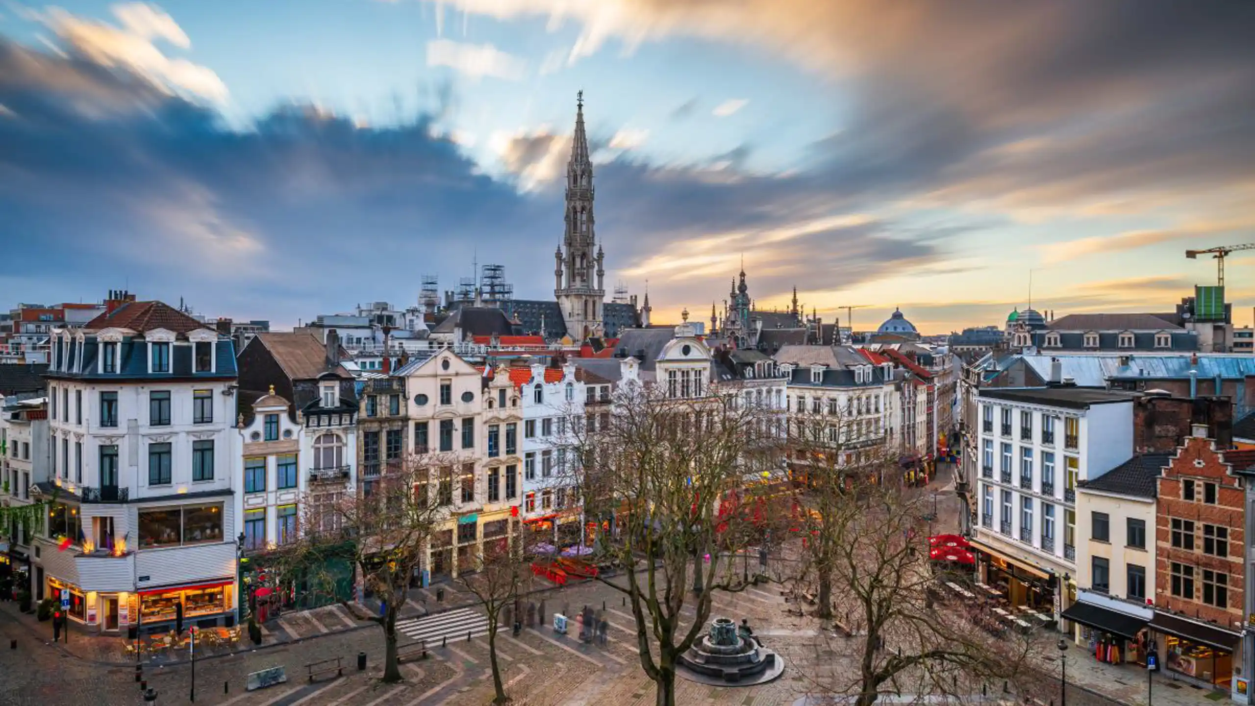 Brussels Belgium Plaza And Skyline With The Town 2023 11 27 05 17 49 Utc (2)