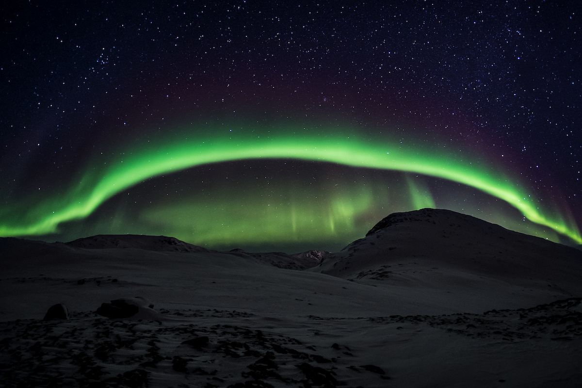 Arch Of Northern Lights Near Sisimiut