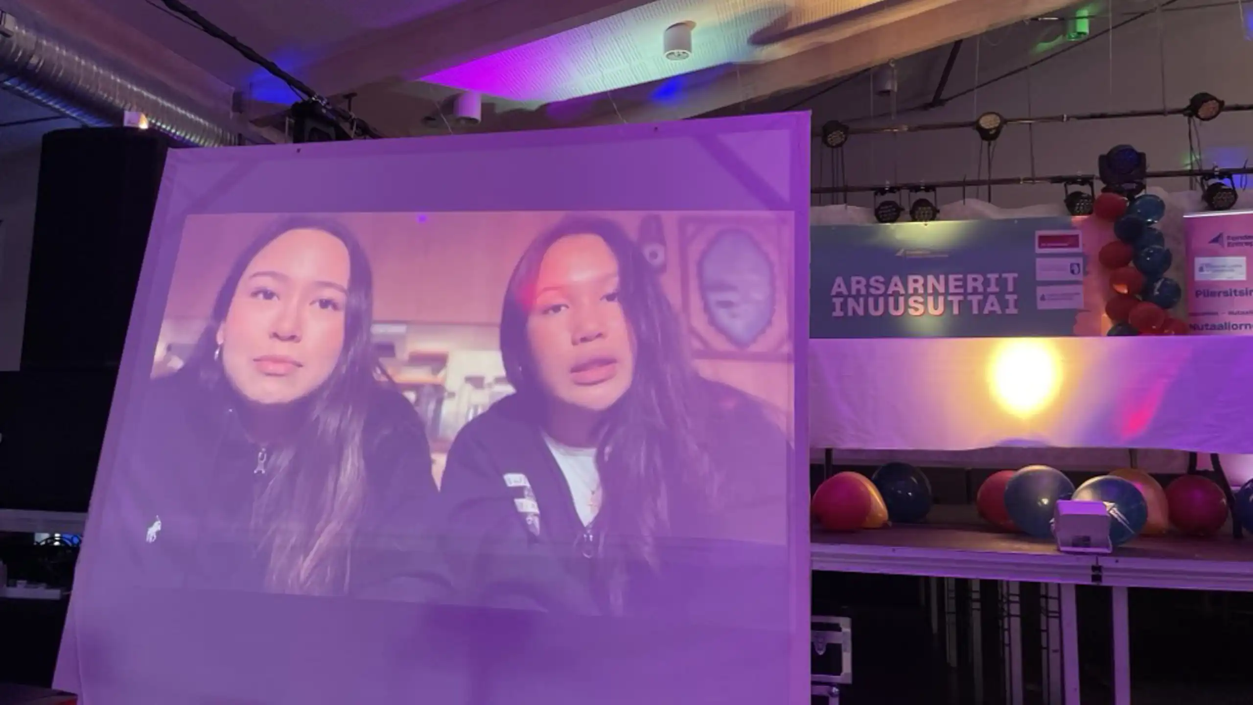 The pupils from the elementary school Gammeqarfik in Aasiaat had to participate online due to bad flying conditions many places.