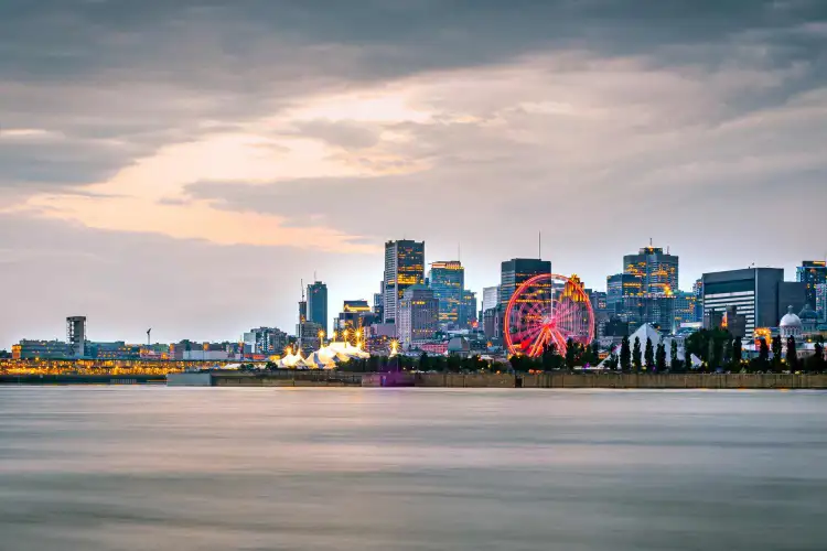 Montreal City Skyline During Sunset With Waterfron 2024 12 05 11 20 26 Utc