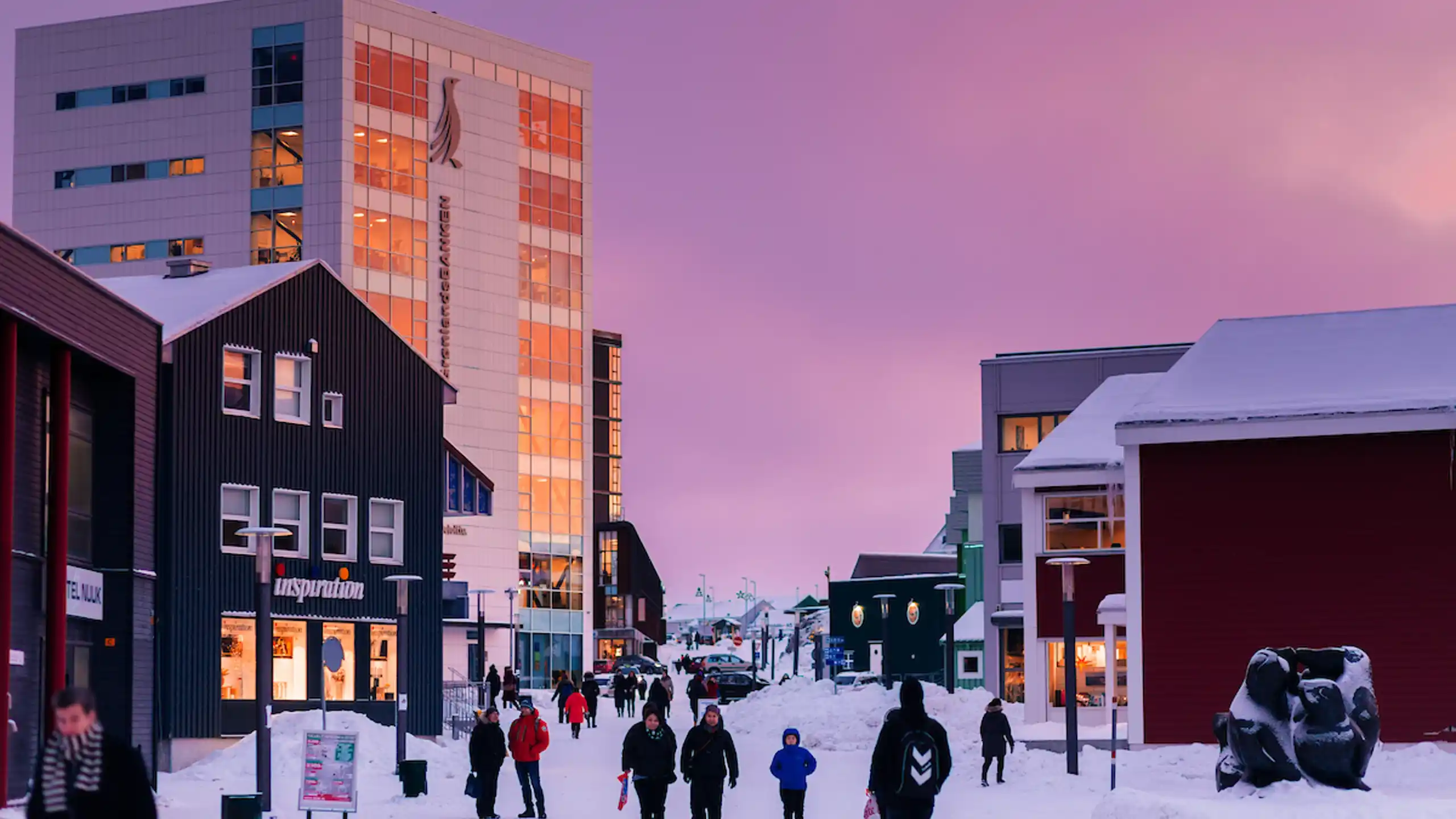 Shopping Street Of Nuuk. Photo Rebecca Gustafsson , Visit Greenland