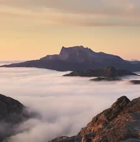 Hiker At Store Malene Peak, Nuuk. Photo Peter Lindstrom , Visit Greenland