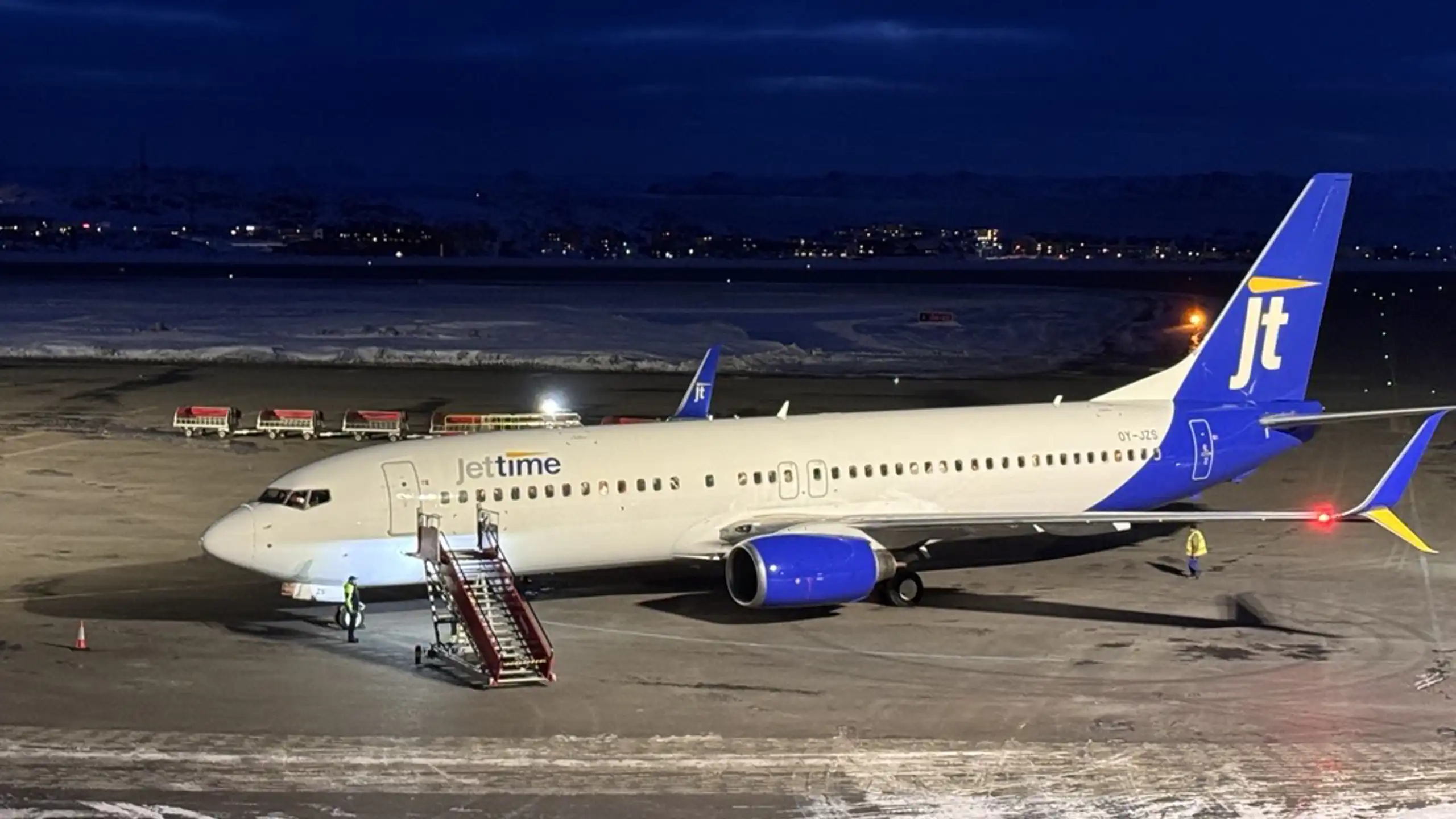 Jettime arrived in the evening in Nuuk